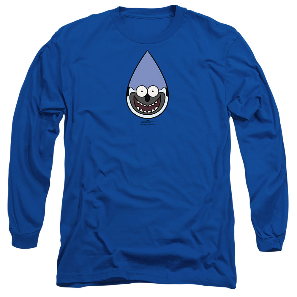 Regular Show - Mordecai - Long Sleeve Adult 18/1 - Royal Blue T-shirt