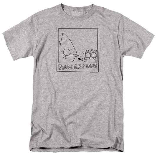 Regular Show - Poloroid - Short Sleeve Adult 18/1 - Athletic Heather T-shirt