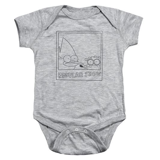 Regular Show - Poloroid-infant Snapsuit - Athletic Heather