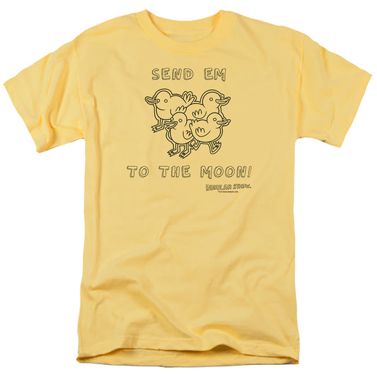 Regular Show - Baby Ducks - Short Sleeve Adult 18/1 - Banana T-shirt