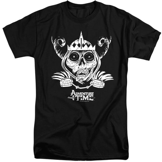 Adventure Time - Skull Face - Short Sleeve Adult Tall 18/1 - Black T-shirt