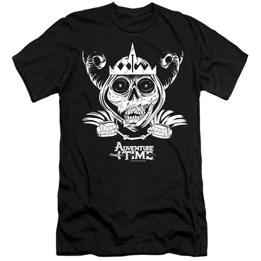 Adventure Time - Skull Face-hbo Short Sleeve Adult 30/1 - Black T-shirt