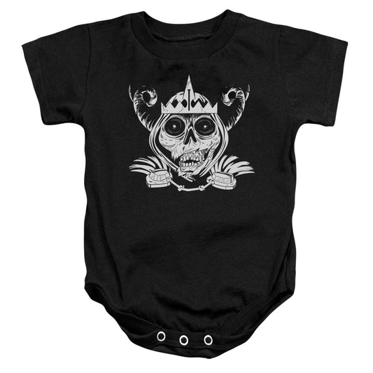 Adventure Time - Skull Face-infant Snapsuit - Black
