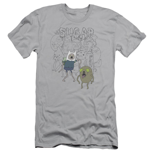 Adventure Time - Sugar Zombies - Short Sleeve Adult 30/1 - Silver T-shirt