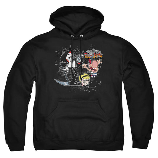 Billy &amp; Mandy - Splatter Cast - Adult Pull-over Hoodie - Black