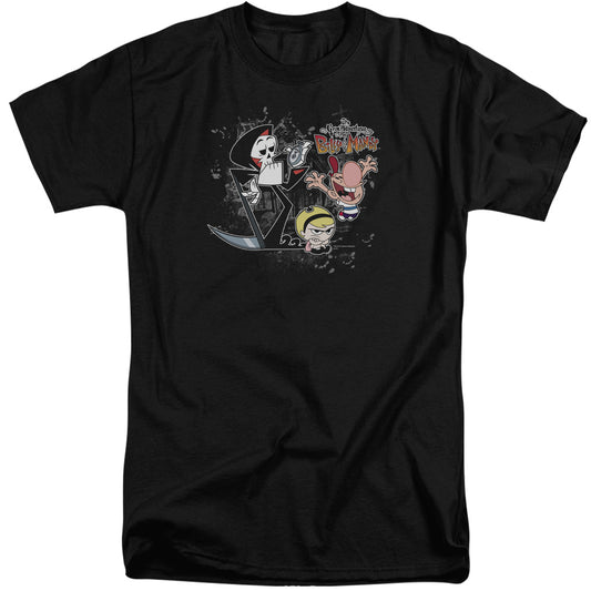 Billy & Mandy - Splatter Cast - Short Sleeve Adult Tall - Black T-shirt