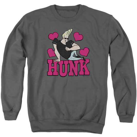 Johnny Bravo - Hunk - Adult Crewneck Sweatshirt - Charcoal