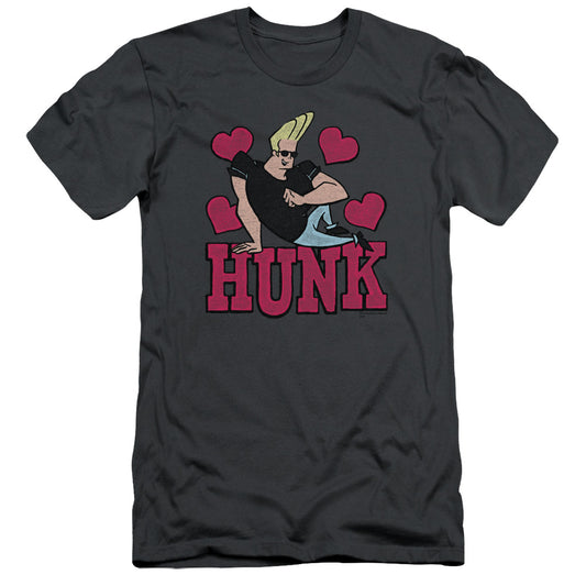 Johnny Bravo - Hunk - Short Sleeve Adult 30/1 - Charcoal T-shirt