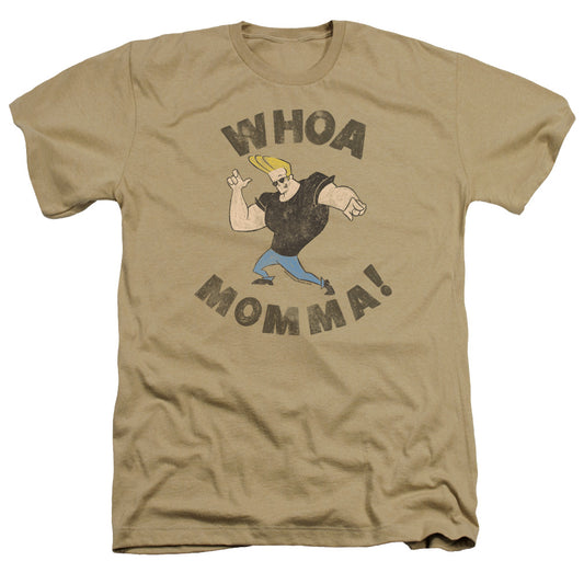 Johnny Bravo - Whoa Momma - Adult Heather - Sand