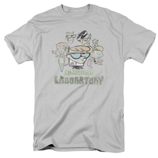 Dexters Laboratory - Vintage Cast - Short Sleeve Adult 18/1 - Silver T-shirt