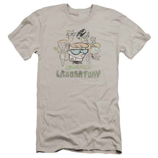 Dexters Laboratory - Vintage Cast-premuim Canvas Adult Slim Fit 30/1 - Silver