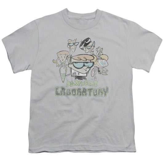 Dexters Laboratory - Vintage Cast - Short Sleeve Youth 18/1 - Silver T-shirt