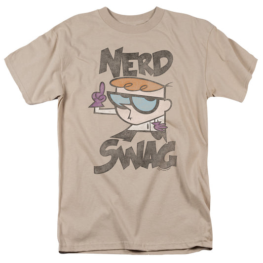 Dexters Laboratory - Nerd Swag - Short Sleeve Adult 18/1 - Sand T-shirt