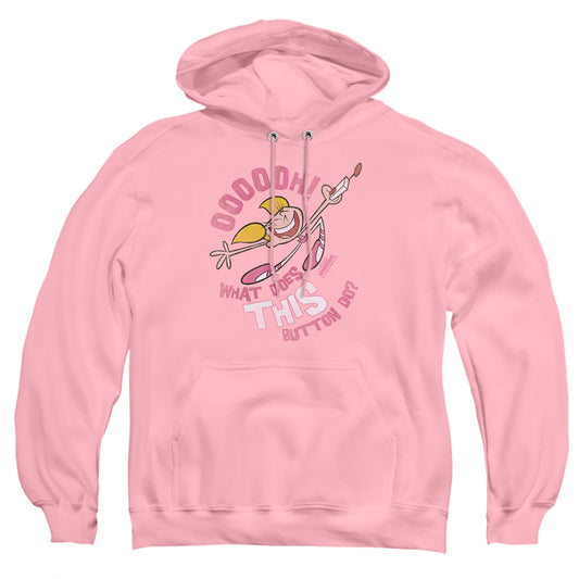 Dexters Laboratory - Button - Adult Pull-over Hoodie - Pink