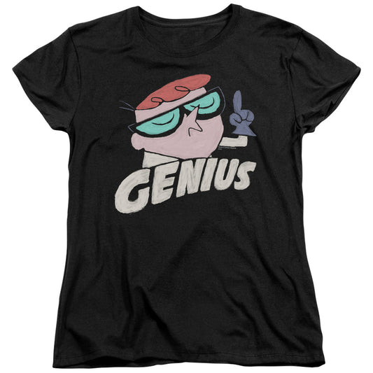 Dexters Laboratory - Genius - Short Sleeve Womens Tee - Black T-shirt