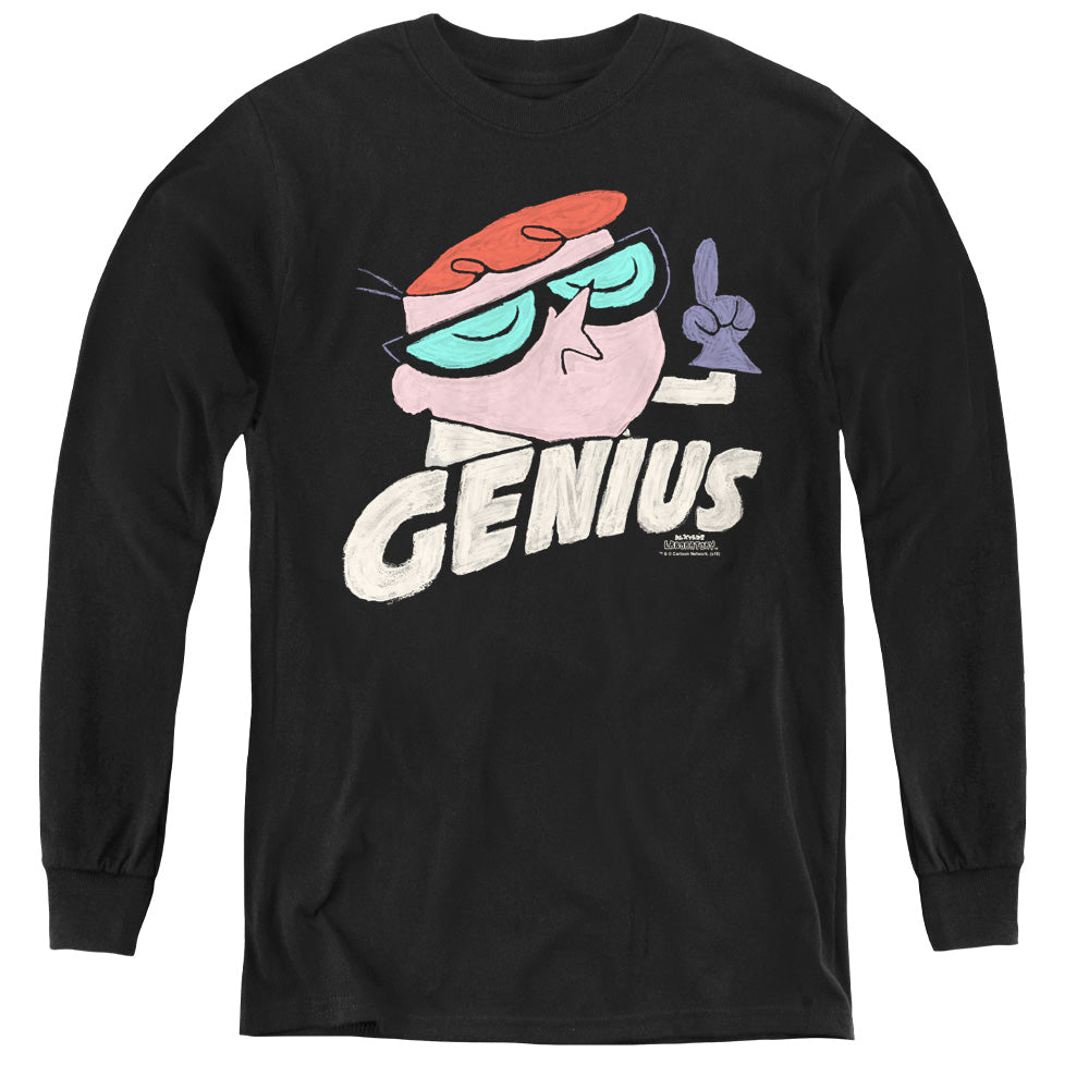 Dexters Laboratory - Genius - Youth Long Sleeve Tee - Black