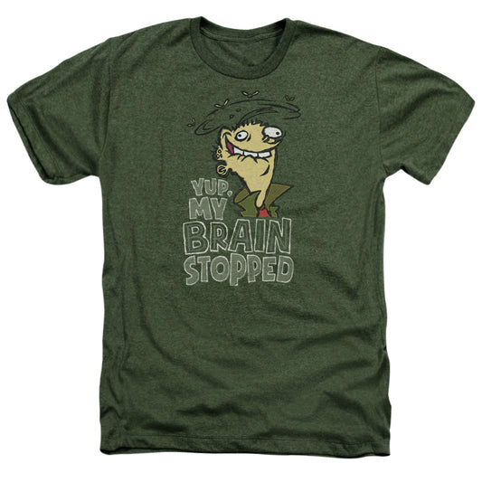 Ed Edd N Eddy - Brain Dead Ed - Adult Heather - Military Green