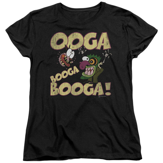 Courage - Ooga Booga Booga - Short Sleeve Womens Tee - Black T-shirt