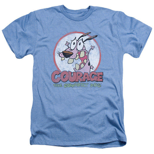 Courage The Cowardly Dog Vintage Courage - Adult Heather - Light Blue