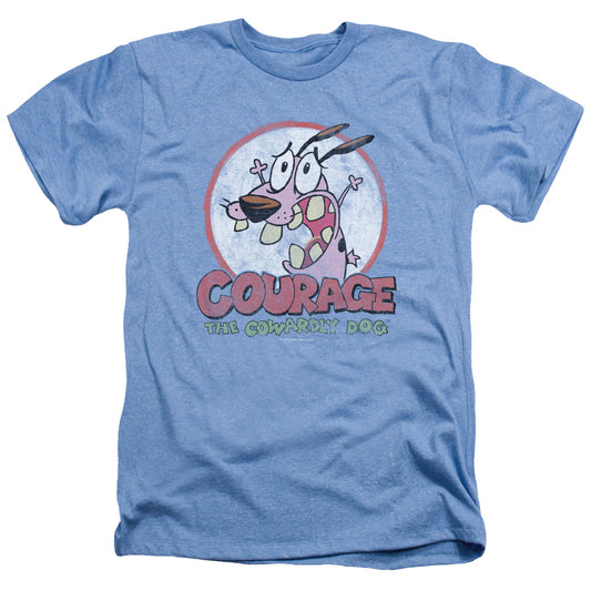 Courage The Cowardly Dog - Vintage Courage - Adult Heather - Light Blue