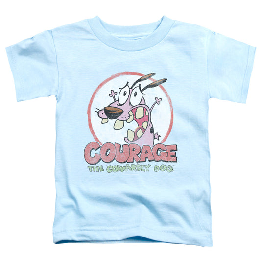 Courage The Cowardly Dog - Vintage Courage - Short Sleeve Toddler Tee - Light Blue T-shirt