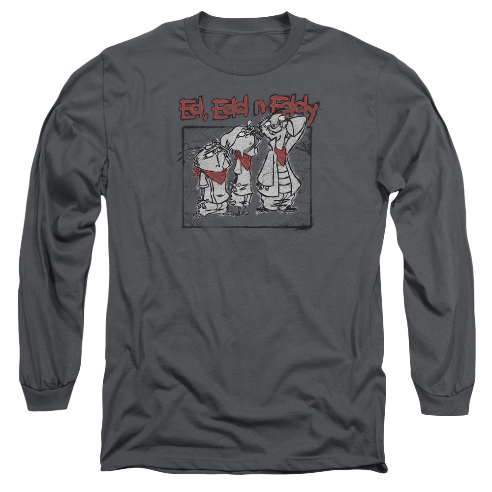 Ed Edd N Eddy - Stand By Me - Long Sleeve Adult 18/1 - Charcoal T-shirt