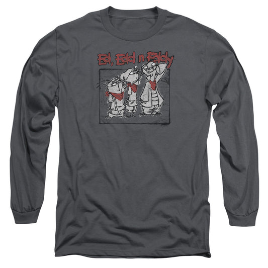 Ed Edd N Eddy - Stand By Me - Long Sleeve Adult 18/1 - Charcoal T-shirt
