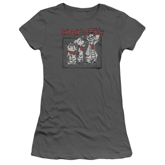 Ed Edd N Eddy - Stand By Me - Short Sleeve Junior Sheer - Charcoal T-shirt