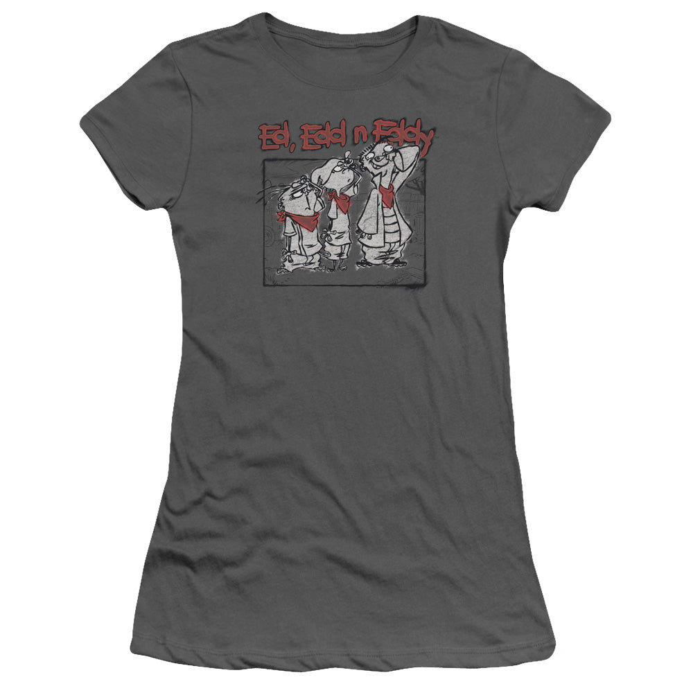 Ed Edd N Eddy - Stand By Me - Short Sleeve Junior Sheer - Charcoal T-shirt