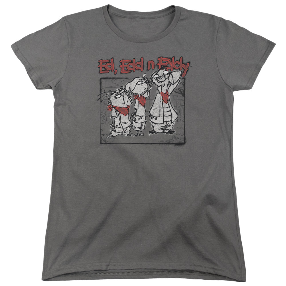 Ed Edd N Eddy - Stand By Me - Short Sleeve Womens Tee - Charcoal T-shirt
