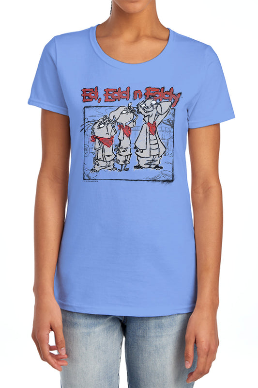 Ed Edd N Eddy - Stand By Me - Short Sleeve Womens Tee - Charcoal T-shirt