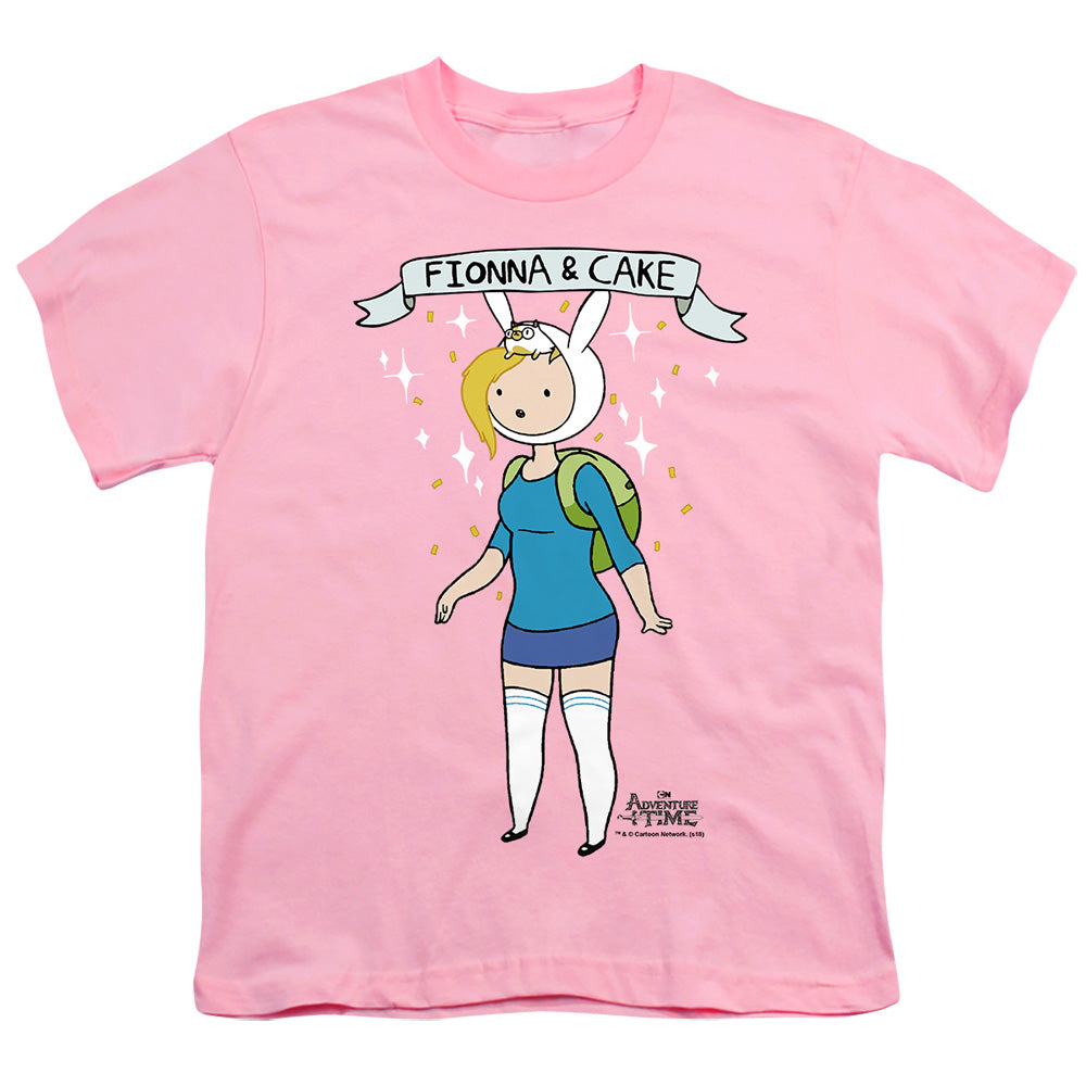 Adventure Time - Fionna & Cake - Short Sleeve Youth 18/1 - Light Blue T-shirt