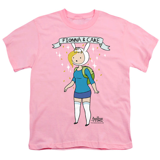 Adventure Time - Fionna & Cake - Short Sleeve Youth 18/1 - Light Blue T-shirt