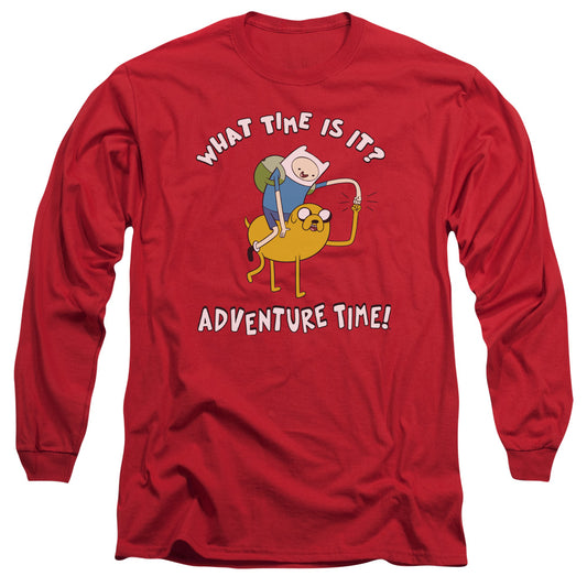 Adventure Time - Ride Bump - Long Sleeve Adult 18/1 - Red T-shirt