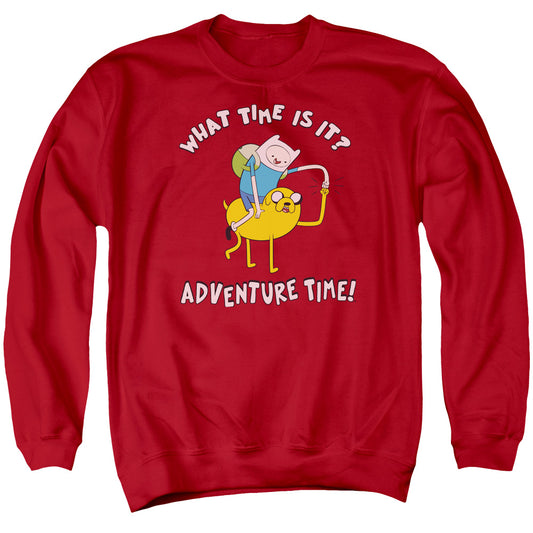 Adventure Time - Ride Bump - Adult Crewneck Sweatshirt - Red