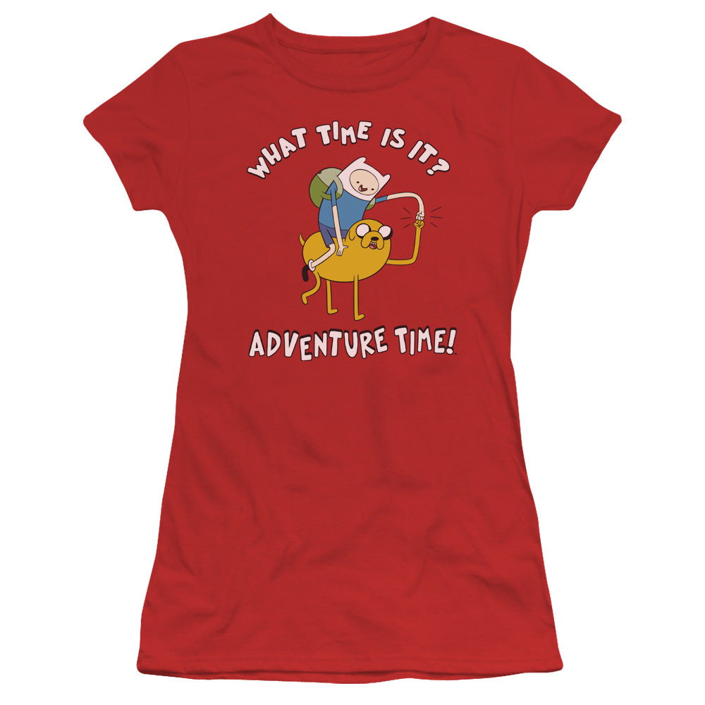Adventure Time - Ride Bump - Short Sleeve Junior Sheer - Red T-shirt