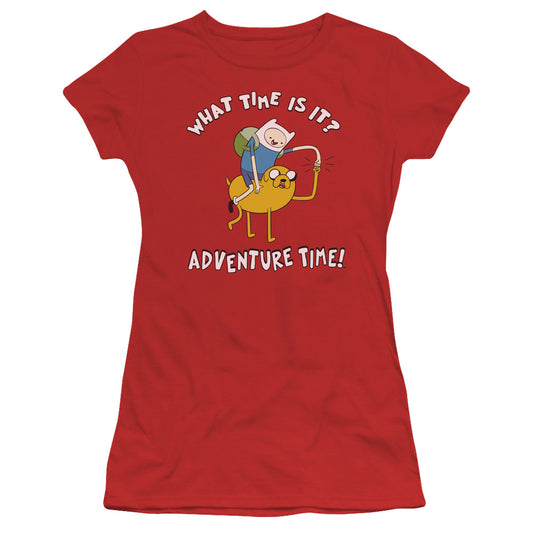 Adventure Time - Ride Bump - Short Sleeve Junior Sheer - Red T-shirt