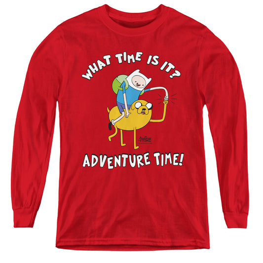 Adventure Time - Ride Bump - Youth Long Sleeve Tee - Red