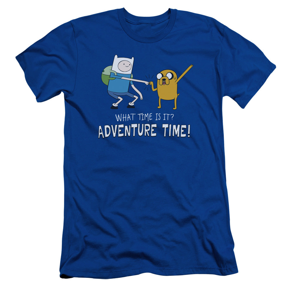 Adventure Time - Fist Bump - Short Sleeve Adult 30/1 - Royal Blue T-shirt