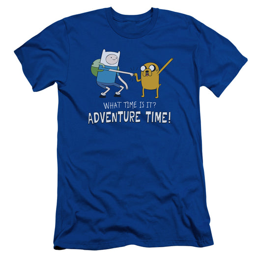 Adventure Time - Fist Bump - Short Sleeve Adult 30/1 - Royal Blue T-shirt