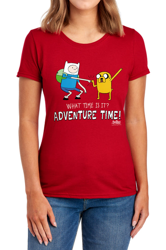 Adventure Time - Fist Bump - Short Sleeve Womens Tee - Royal Blue T-shirt