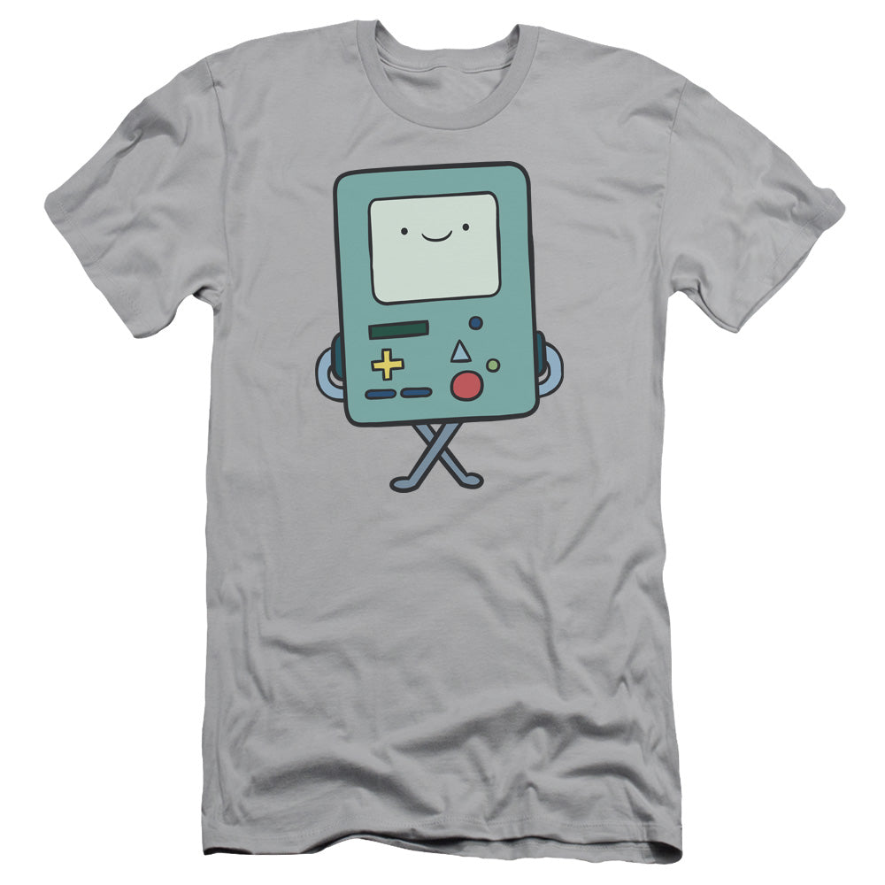 Adventure Time - Bmo - Short Sleeve Adult 30/1 - Silver T-shirt