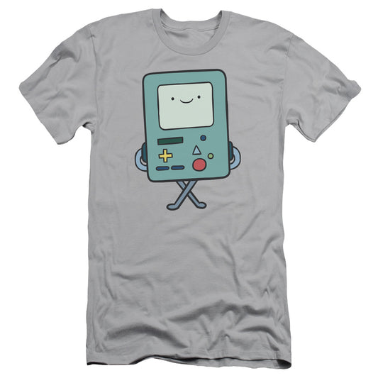 Adventure Time - Bmo - Short Sleeve Adult 30/1 - Silver T-shirt