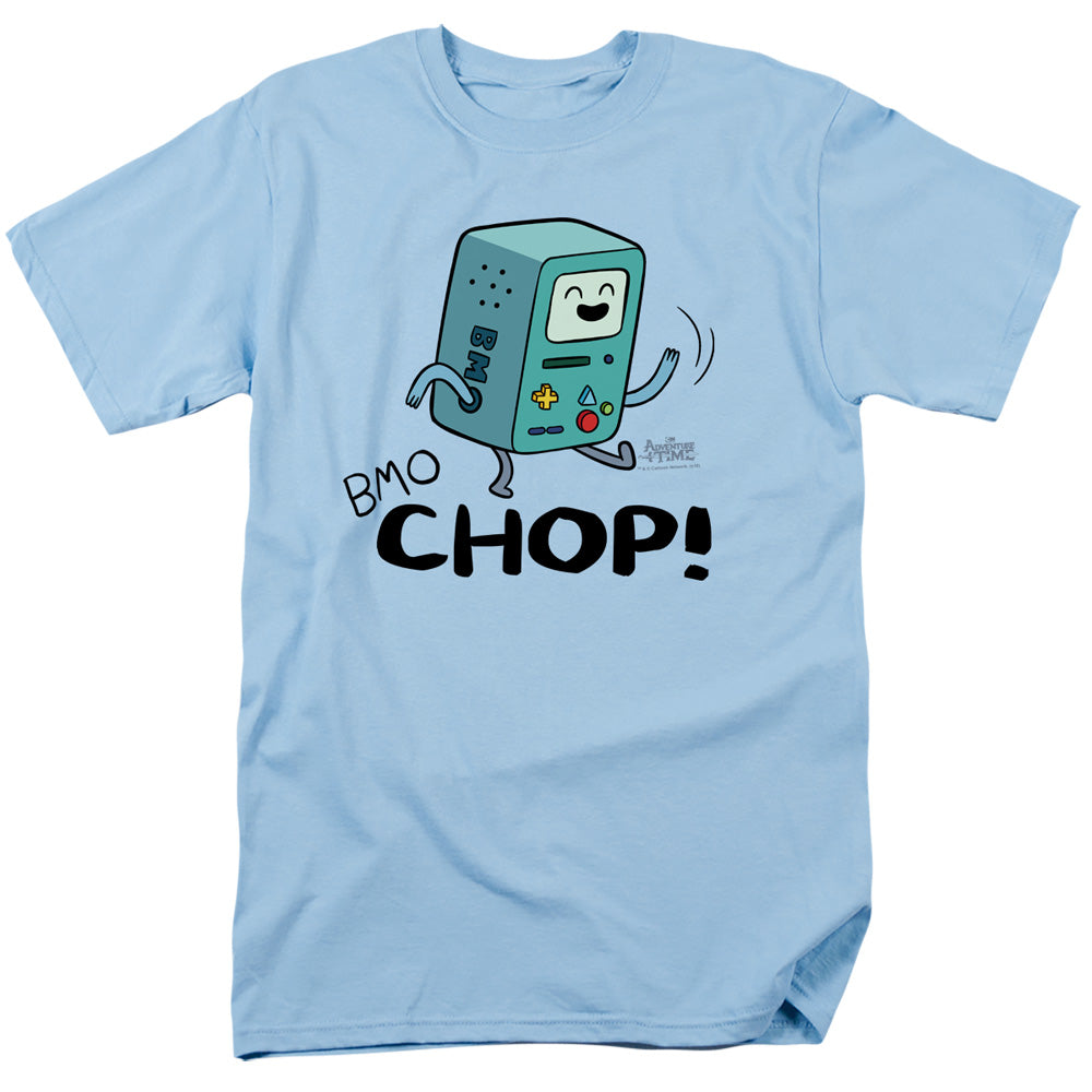 Adventure Time - Bmo Chop - Short Sleeve Adult 18/1 - Light Blue T-shirt