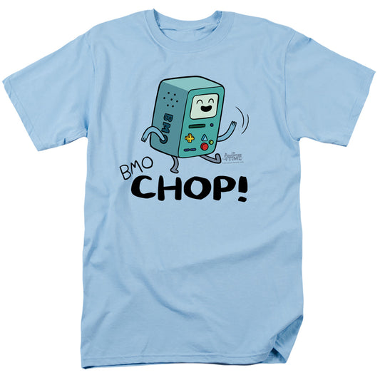 Adventure Time - Bmo Chop - Short Sleeve Adult 18/1 - Light Blue T-shirt