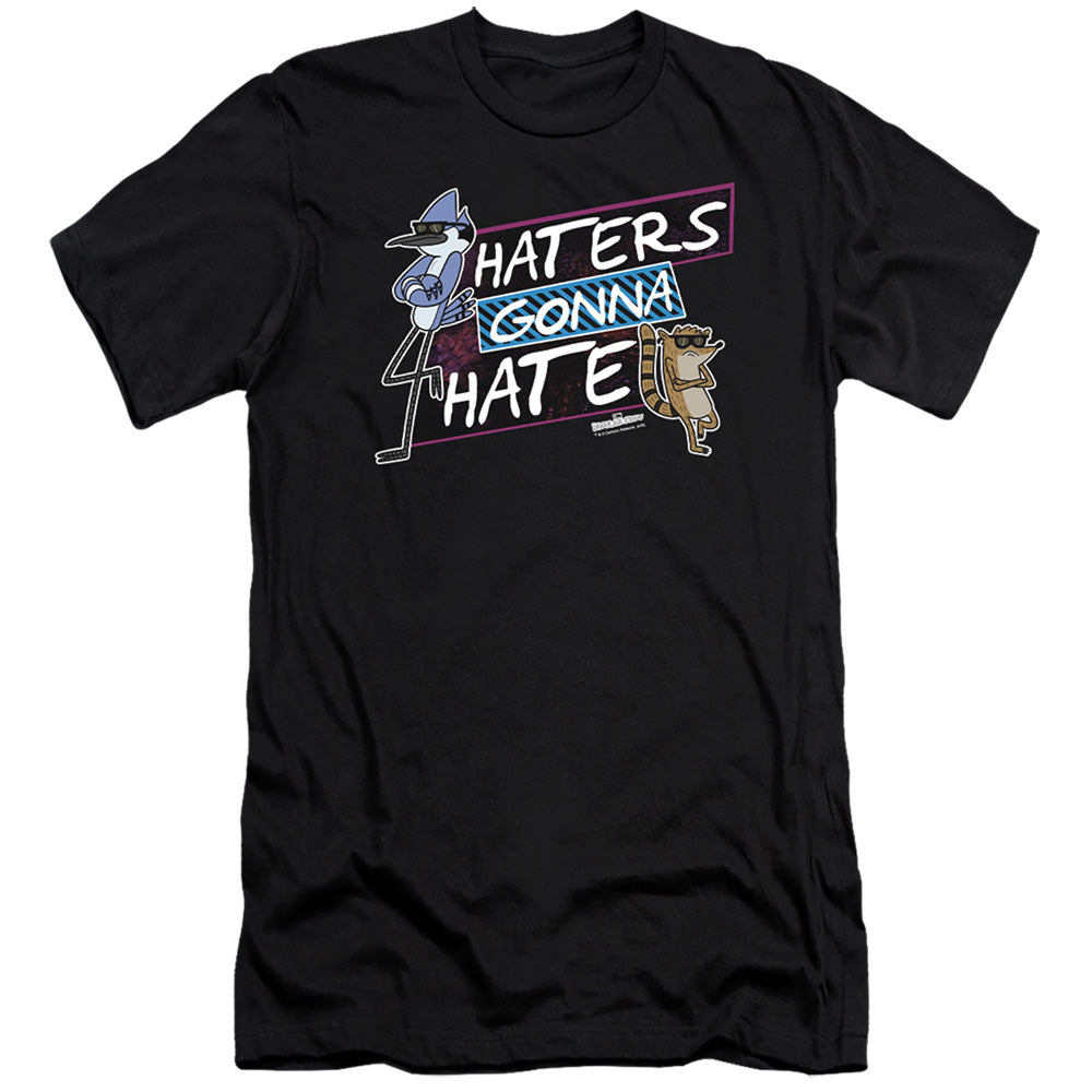 Regular Show - Haters Gonna Hate-hbo Short Sleeve Adult 30/1 - Black T-shirt