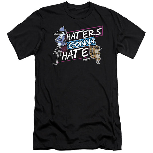 Regular Show - Haters Gonna Hate-hbo Short Sleeve Adult 30/1 - Black T-shirt