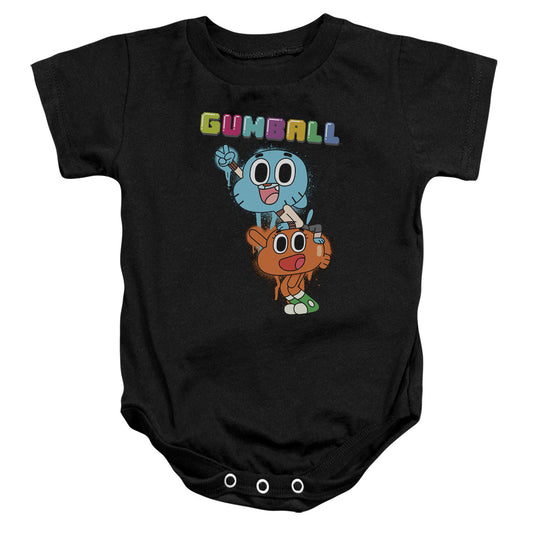 Amazing World Of Gumball - Gumball Spray-infant Snapsuit - Black