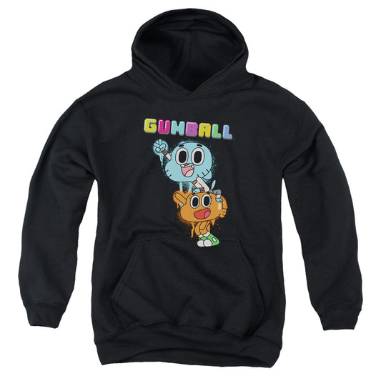 Amazing World Of Gumball - Gumball Spray - Youth Pull-over Hoodie - Black