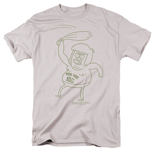 Regular Show - Sdcc 2013 Muscle Man - Short Sleeve Adult 18/1 - Silver T-shirt